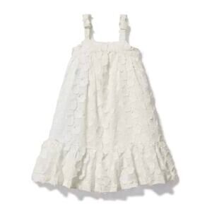 Janie and Jack White Floral Jacquard Midi Dress, Size 3